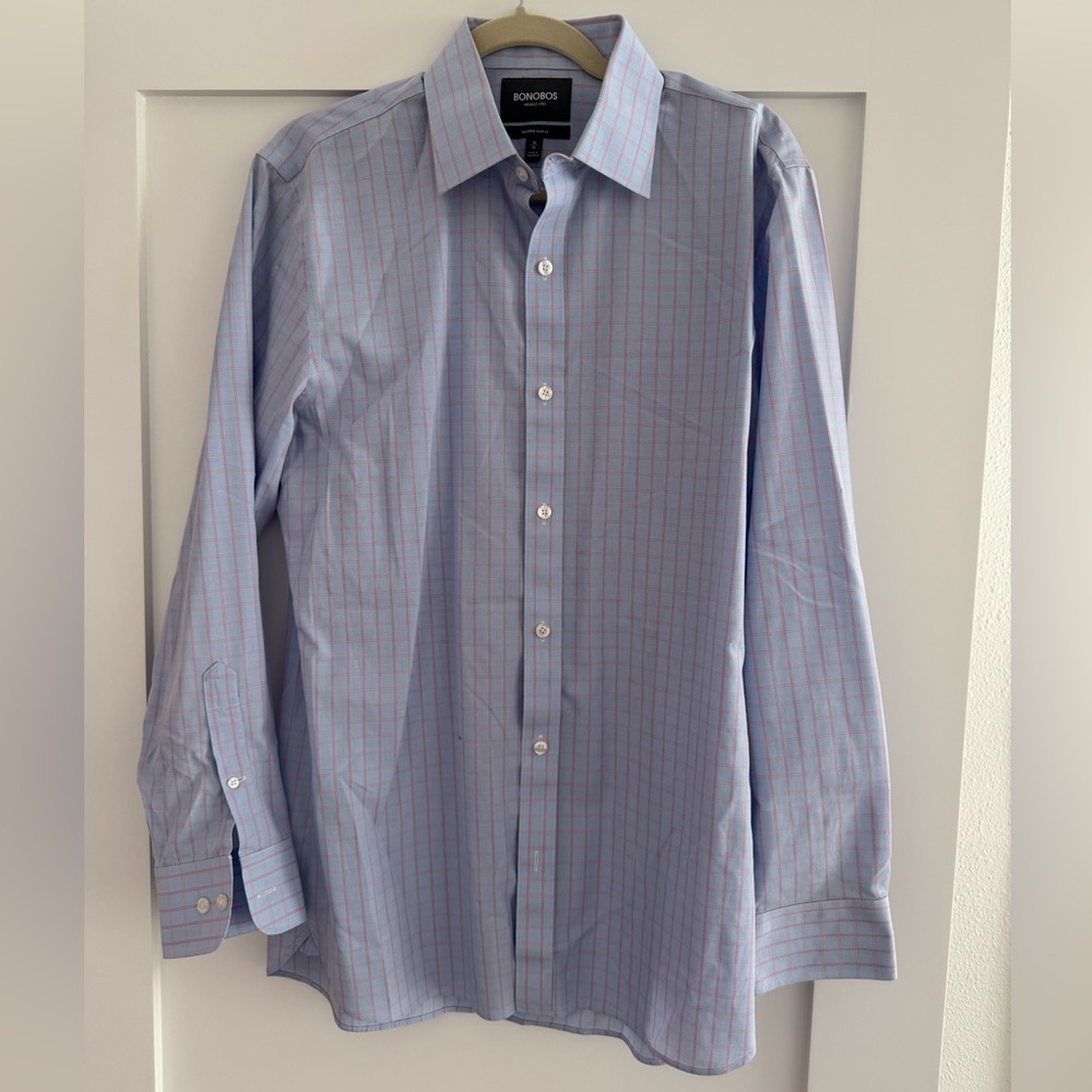 Men’s dress shirt | Bonobos | wrinkle free tailored fit | size 16/34